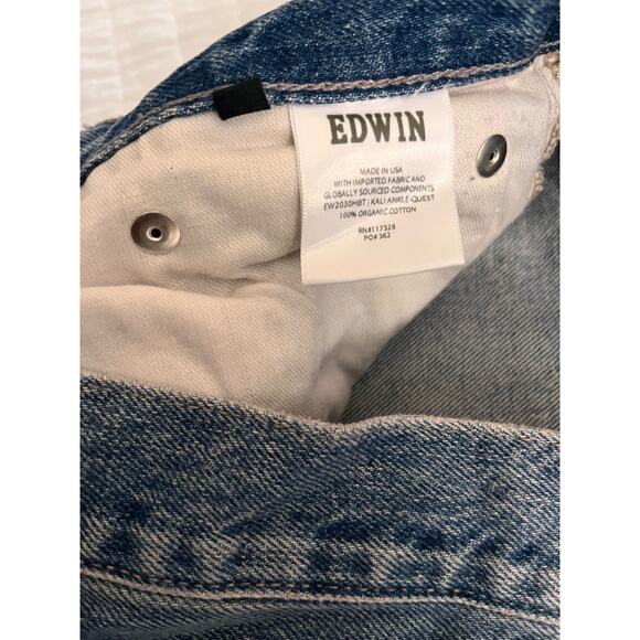 EDWIN Women's Kali Ankle Denim Jeans in Quest Wash Sz 30 NWT - Picture 7 of 10